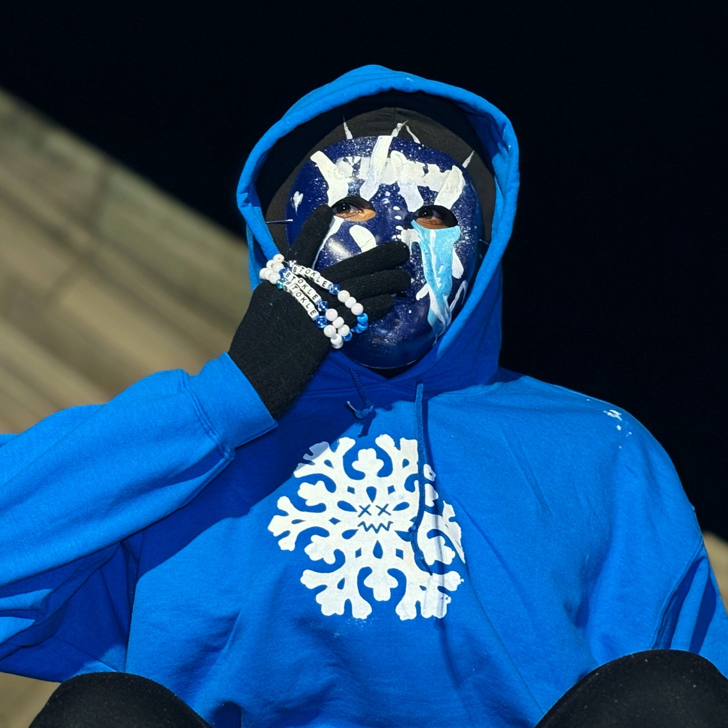 Snowflake Hoodie - Blue