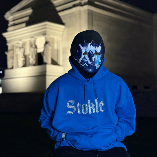 Stokle Diamond Hoodie- Blue